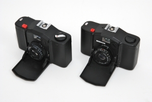 A Kiev 35A (left) and a Minox 35 EL (right)