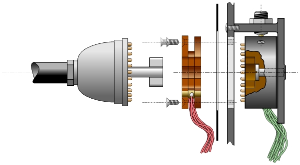 Mounting connector and socket. Copyright 2009, Paul Reuvers.