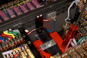 Replacement rectifier above the original (red) one