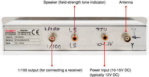 Rear panel of th CR-3000/C. Click for a larger view.