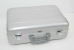 The closed aluminium suitcase