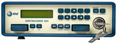 AT&T Gretacoder 524, a small digital link encryptor. Click for more information.